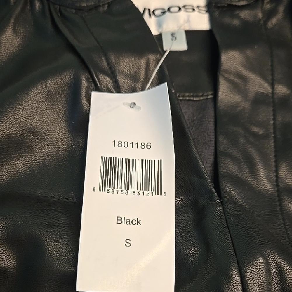 Vigoss Black Faux Leather Dress - Picture 2 of 4